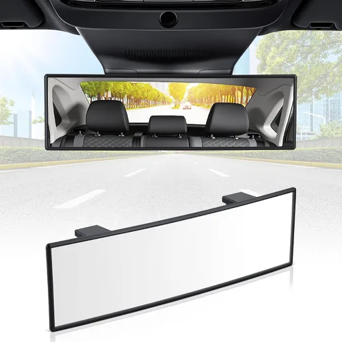 SINGARO Espejos retrovisores interiores, accesorios universales de 10 pulgadas, gran angular para reducir el punto ciego de manera eficaz para