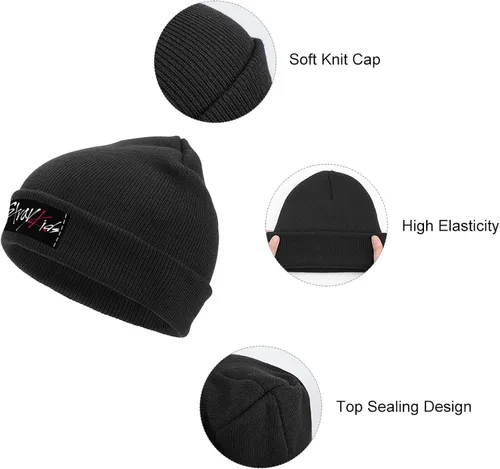 Miniatura 3 de Cyhuccu Stray Kids Merch - Gorro de punto para invierno cómodo unisex