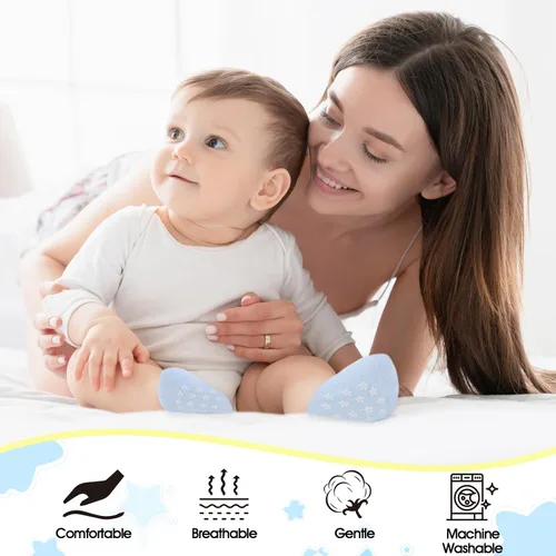 Miniatura 4 de 8 pares de calcetines de bebé con empuñaduras de algodón antideslizantes calcetines de caminar bonitos regalos para recién nacidos, niñas y niños