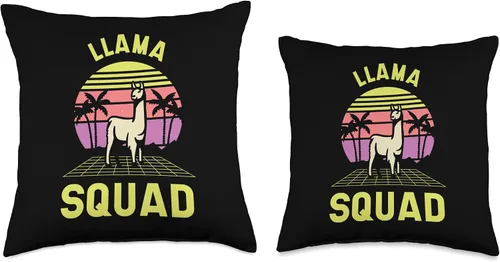Miniatura 3 de Funny Llama Squad Sunset Cool Alpaca Team Llamas Throw Pillow