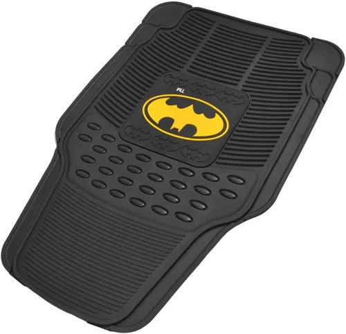 Miniatura 8 de BDK Alfombrillas clásicas de superhéroe Batman para el suelo del automóvil, con licencia oficial de Warner Bros DC Comics, protección