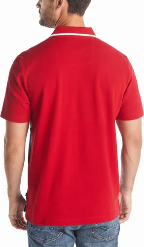 Miniatura 3 de Nautica Polo de manga corta 100 algodón con bloques de color piqué para hombre