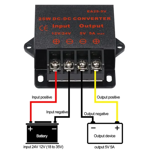 Miniatura 2 de EA25-5V 12V a 5V 5A Coche LED Suministro 25W DC Módulo 24V Caída 5V Coche Modificado Suministro Transformador Módulo