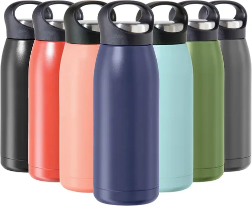 Miniatura 19 de OGGI Freestyle - Botella de agua aislada de acero inoxidable, doble pared aislada al vacío, termo de viaje, 23 onzas (23.0 fl oz), color negro