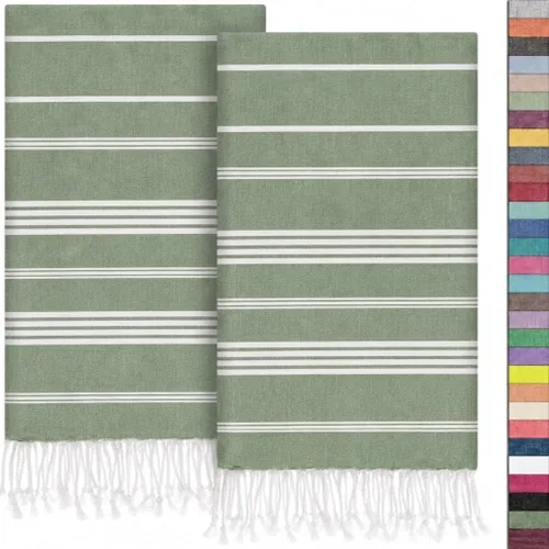 Miniatura 38 de EPHESUS TOWELS Toallas de Mano - Juego de 2 18" x 30" - Toalla de Mano Turca Decorativa para Baño, Cocina, Invitados, Cara, Cabello, Té, Paño