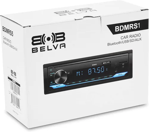 Miniatura 5 de Belva BDMRS1 Solo DIN Bluetooth Receptor estéreo para coche con delantero/trasero
