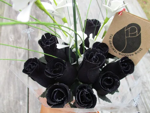 Miniatura 7 de Ramos originales de rosas de madera en 1, 2, o 3 docenas, Madera de abedul, 1 Docena