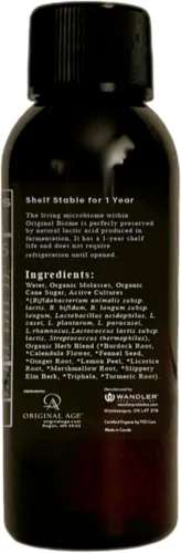 Miniatura 5 de Original Biome, mezcla líquida 3 en 1 de probióticos, prebióticos y postbióticos, bioma vivo fermentado con hierbas curativas para apoyo intestinal