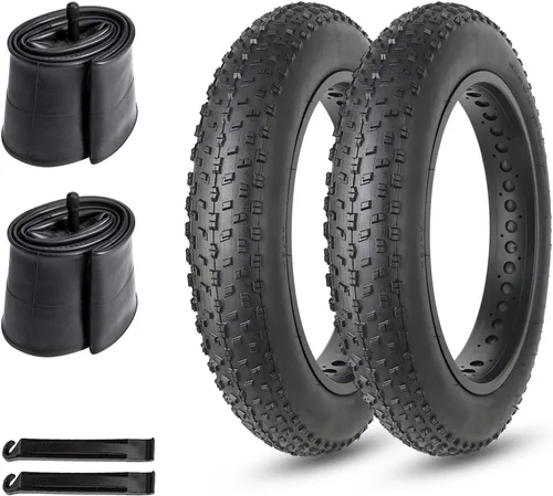 MOHEGIA Fat Bike Tire: 20x3.0/20x4.0/26x3.0/26x4.0 Inch Foldable Replacement for E-Bike and MTB On-Road and Off-Road