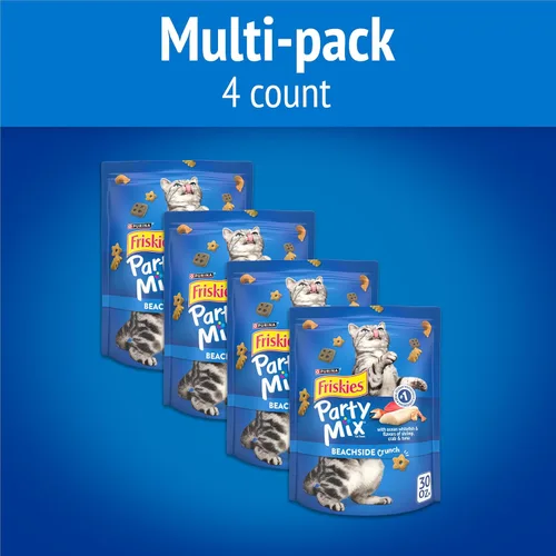 Miniatura 3 de Golosinas para gatos Purina Friskies, Party Mix Beachside Crunch - Bolsa de 30 onzas