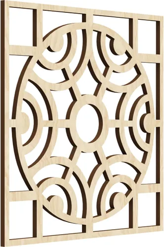 Miniatura 7 de Walton Paneles de pared decorativos de madera con calado, pequeños, 11 3/8 pulgadas de ancho x 11 3/8 pulgadas de alto x 1/4 pulgadas de alto, nogal
