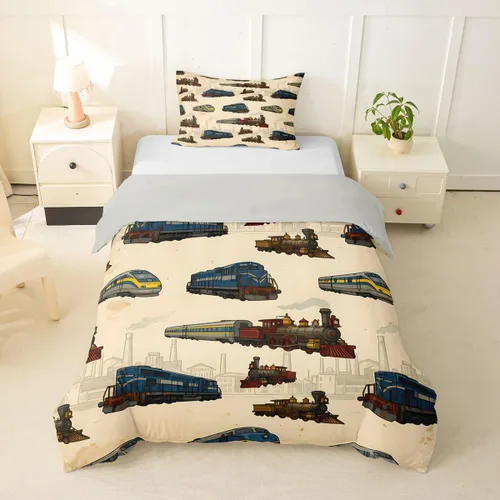 Miniatura 19 de Feelyou Race Car Duvet Cover Twin Size Boys Girls Speed Sports Car Bedding Set Breathable Soft Racing Comforter Cover 2Pcs Black White Checked