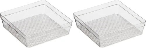 Miniatura 18 de Oggi Juego de 3 organizadores de cajones transparentes – (1) 6x6.25, (1) 6.25x9.25, (1) 6.25x15.75 – Ideal para organizar cajones de cocina