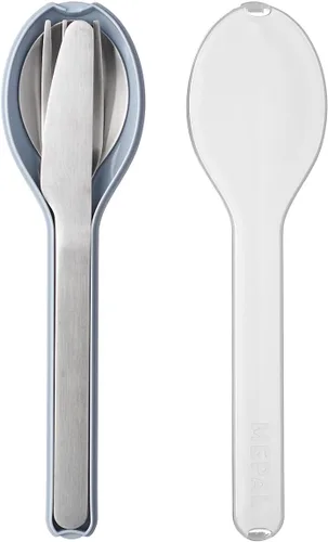 Miniatura 10 de Mepal Juego de cubiertos Ellipse de 3 piezas - Juego de cubiertos para llevar - Consta de un cuchillo, tenedor y cuchara - Juego de cubiertos