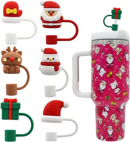 Miniatura 7 de Tapa de popote para copa Stanley, cubierta de popote compatible con vaso de 30 y 40 onzas con asa, tapas de puntas de popote reutilizables de 0.4