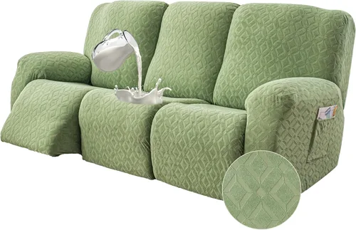 Miniatura 19 de Gennia Funda Impermeable para Sofá Reclinable, Fundas Elásticas para Sofá Reclinable con Bolsillos, Fundas Lavables para Sillón Reclinable Lazy Boy