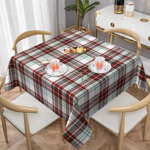Miniatura 23 de 4th of July Tablecloth Square 60x60 Inch,Red White Buffalo Plaid Check Blue Patriotic Stars Table Cloth,Stain Resistance Polyester Independence Day