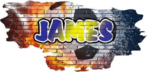 Miniatura 9 de Pegatina de pared personalizada de grafiti 3D con nombre Vinilo de decoración artística personalizada Desmontable Se arranca y se pega Arte