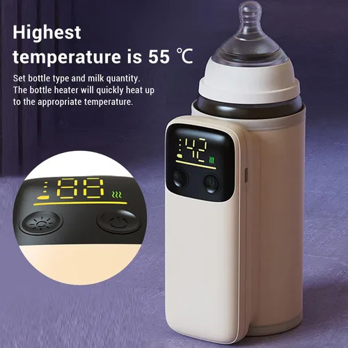 Miniatura 4 de Calentador de botellas multifuncional, calentamiento rápido, 2-5 minutos, 48 horas, mantiene el calor, portátil con batería de 6000 mAh incorporado