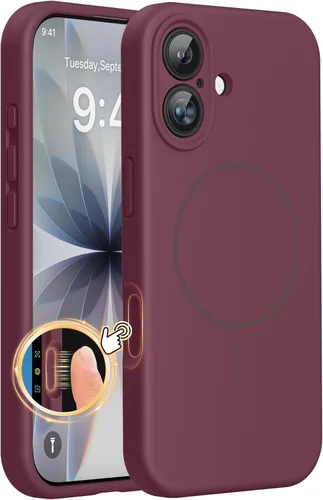 Miniatura 149 de Miracase Funda diseñada para iPhone 13, con protector de pantalla de vidrio templado, forro de microfibra suave antiarañazos, funda de goma