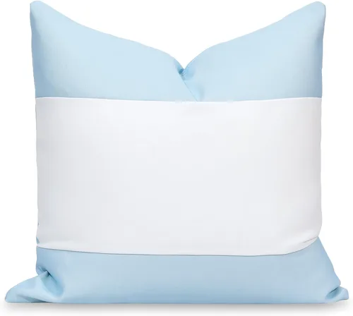 Miniatura 11 de Hofdeco Premium Funda de almohada lumbar para interiores y exteriores, 12 x 20 pulgadas, repelente al agua para patio trasero, sofá, bloque