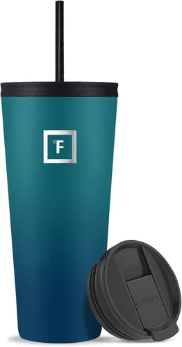 Miniatura 9 de IRON °FLASK Taza clásica - Botella de agua de acero inoxidable aislada al vacío, de doble pared, taza para beber, taza de viaje aislada