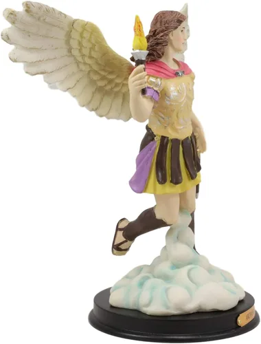Miniatura 4 de Ebros Iglesia Católica Ortodoxa Ortodoxa Oriental Bizantina Arcángel del Consejo Angélico San Uriel sosteniendo la antorcha Estatua de fuego de Dios