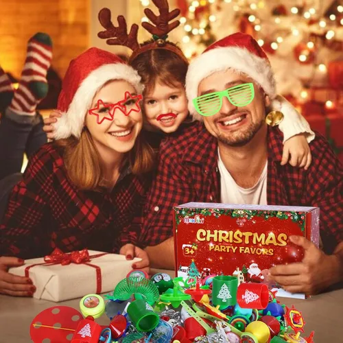 Miniatura 7 de Max Fun 188 piezas de juguetes surtidos de fiesta de Navidad para niños, cumpleaños, Navidad, fiesta, recuerdos, caja de premios, surtido