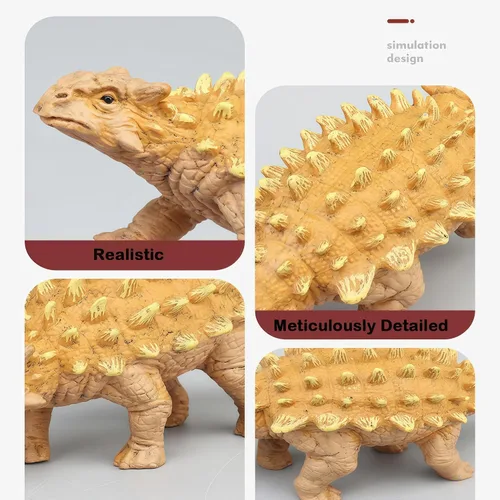 Miniatura 6 de Gemini&Genius Figura de Acción de Juguete Dinosaurio Ankylosaurus, Juguete Saichania, Regalo, Relleno de Calcetín de Navidad, Decoración de Pastel