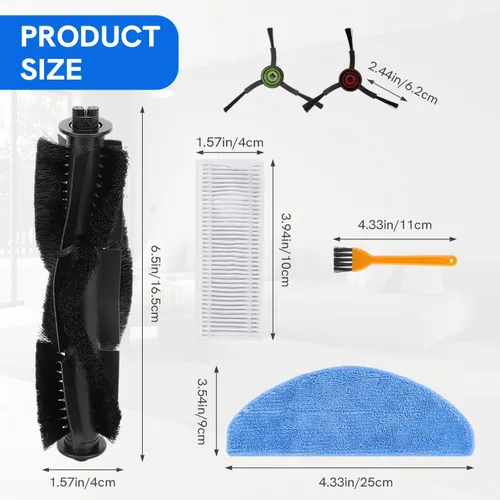 Miniatura 2 de Piezas de repuesto para aspiradora robot Tikom G8000 MAX/TikomL8000 Pro (versiones de 2025 años)/L8000 Plus - Accesorios de repuesto - 1 cepillo