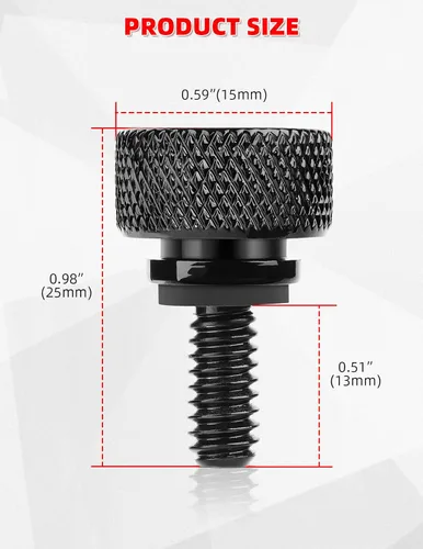 Miniatura 5 de Amazicha Tornillo de asiento de guardabarros de acero inoxidable, 2 unidades, rosca cromada de 1/4 "-20 compatible con Harley Davidson Touring