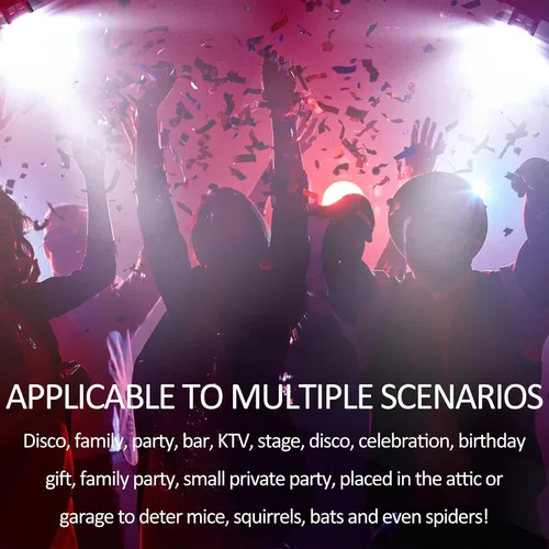 Miniatura 9 de Paquete de 2 luces estroboscópicas de discoteca para fiesta, 32 mini luces LED estroboscópicas para fiestas, luces estroboscópicas enchufables