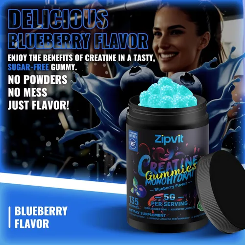 Miniatura 6 de Gomitas de monohidrato de creatina, gomita de creatina certificada por la NSF, dosis de 0.18 oz para hombres y mujeres para apoyar los músculos