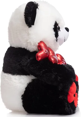 Miniatura 4 de HollyHOME I Love You Panda - Panda de peluche con corazones rojos y lazo, regalo de 20 pulgadas