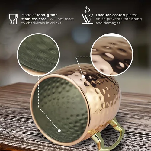 Miniatura 3 de Tazas PG de cobre para cóctel Mula de Moscú