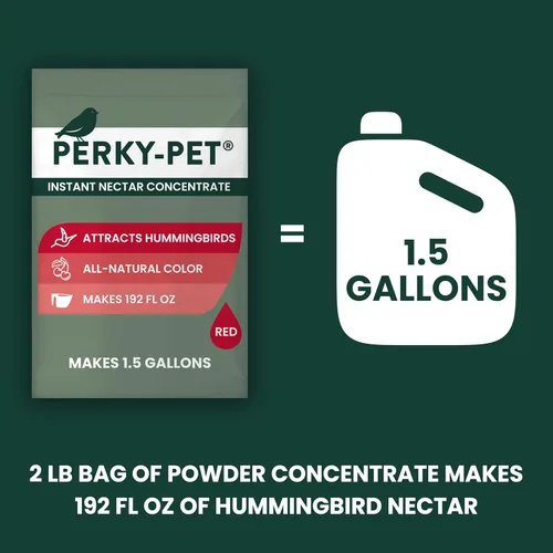 Miniatura 4 de Perky-Pet Concentrado instantáneo de néctar en polvo de colibrí, bolsa de 2 libras, 244SFB, hace 192 onzas de néctar de alimentos líquidos