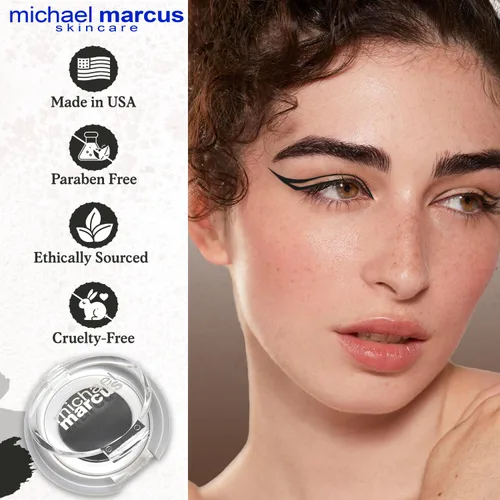 Miniatura 5 de michael marcus Delineador de ojos para pastel de maquillaje (Kohl) – activado por agua, prensado en seco, de larga duración, color vibrante