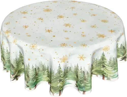Miniatura 21 de Sweetshow Mantel Tropical Redondo de 60 Pulgadas para Verano Hoja de Palmera Hawaiana Verde Mantel Redondo de Poliéster Lavable Cubierta de Mesa