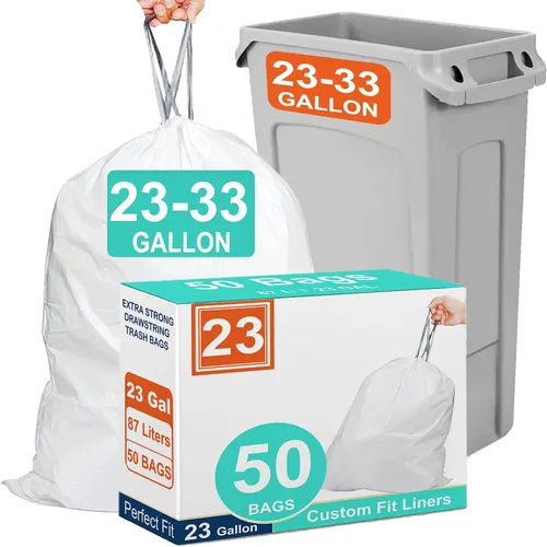 Miniatura 11 de Code M - 100 bolsas de basura resistentes con cordón reforzado para Reliable1st de 8-12 galones / 40-55 litros compatibles con simpIehuman Code M