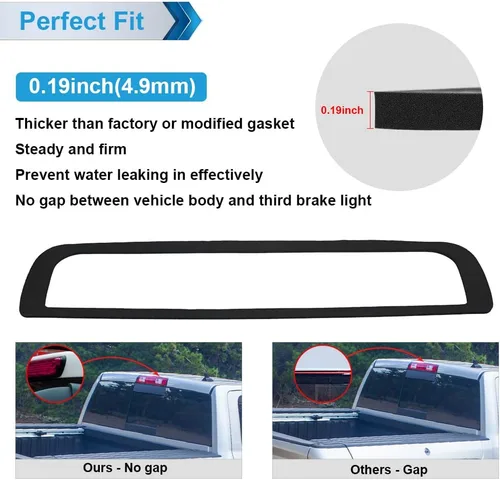 Miniatura 4 de Junta de luz de freno trasera compatible con 2014-2018 Chevy Silverado 1500 GMC Sierra 2500HD 3500HD, adhesivo de un solo lado