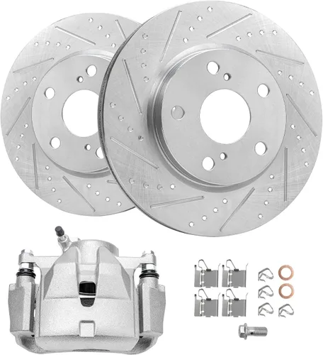 Miniatura 45 de Detroit Axle - Rotores de freno delanteros para Honda Accord Civic Element Fit Insight CSX ILX Rotores de freno de disco Reemplazo de rotores