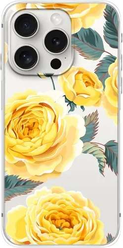 Miniatura 16 de Blingy's Funda para iPhone 15 Pro, bonito patrón de Navidad con diseño de copos de nieve de invierno, funda protectora transparente de TPU suave