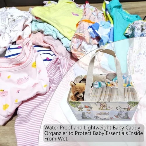 Miniatura 5 de Winnie - Organizador de pañales extra grande para bebé, cesta de almacenamiento de toallitas para cambiador, regalo para artículos esenciales