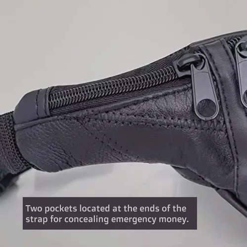 Miniatura 3 de Home-X bolsa para cintura estilo riñonera de piel auténtica de cordero