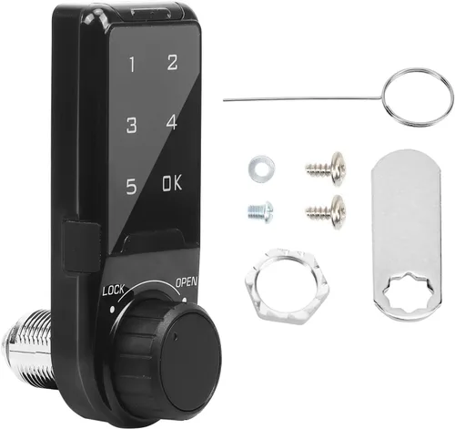 Cerradura de seguridad con código táctil, VDHU cerradura electrónica de perno para gabinete, cerradura de teclado digital sin llave con contraseña