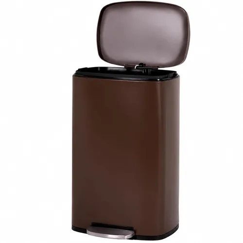 Miniatura 13 de BLKMTY Cubo de basura con tapa para cocina, oficina, baño, cubo de basura con pedal, cubo de basura de acero inoxidable con cubo interior extraíble