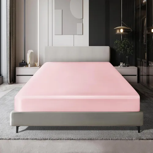 Miniatura 8 de MILVOWOC Sábana bajera ajustable de satén tamaño King - Sábana de cama de fondo suave negro, 1 pieza