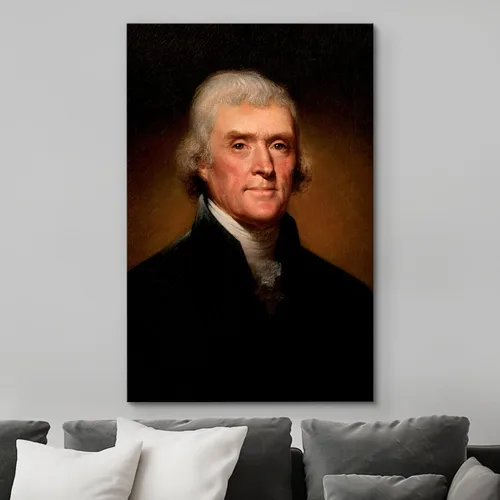 Miniatura 3 de wall26 - Retrato de Thomas Jefferson por Rembrandt Peale (3er Presidente de los Estados Unidos) - Serie de Presidentes Estadounidenses - Arte