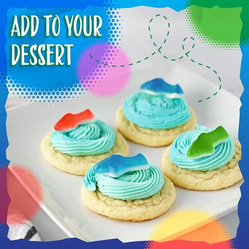 Miniatura 6 de Dulces de Tiburones Gomosos Bolsa de 1 libra Sabores Surtidos - Frambuesa Azul, Limón, Lima, Cereza