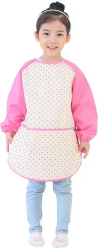 Miniatura 10 de Plie Kids Waterproof Art Smock – Long Sleeve Apron for Painting, Baking, Sensory Play (Ages 1–10)